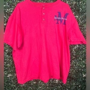 Mickey Mouse Red Vintage 90s Disney Made In USA Single Stitch T-Shirt Size XL